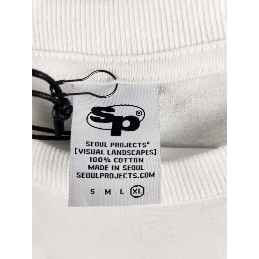NWT Seoul Projects SP Men's Sport Tee White Blue Graphic Logo XL - Picture 6 of 10